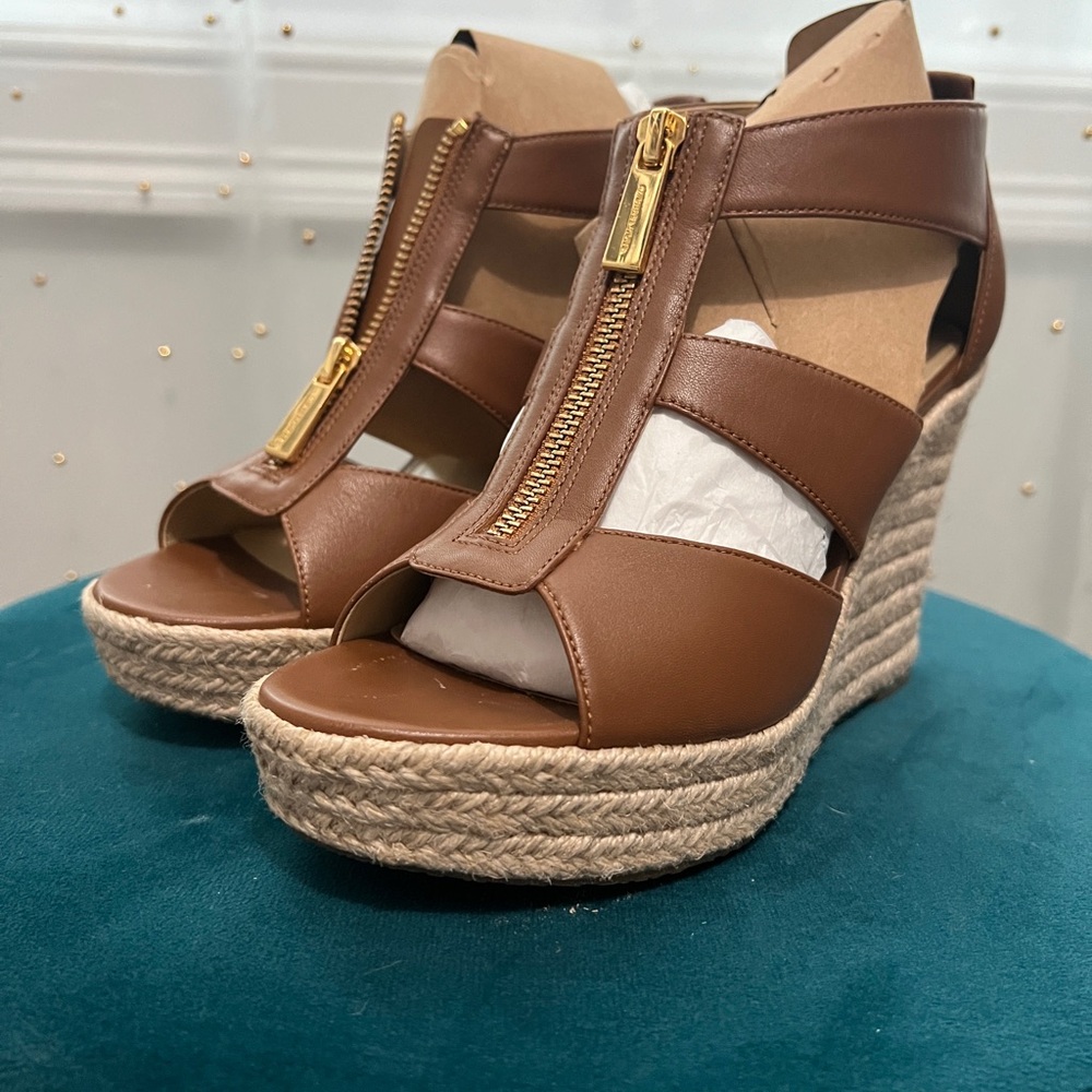 Michael Kors open toe wedge size 7